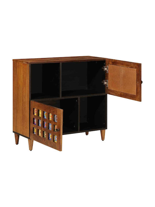 Sideboard Wooden Walnut 80x33.5x75cm