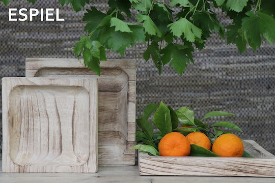 Espiel Wooden Serving Platter 21x21x4cm