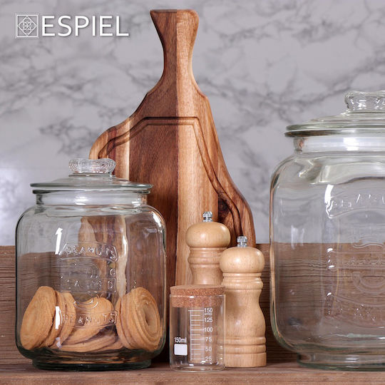 Espiel Wooden Serving Platter with Handle 42x20x1.8cm