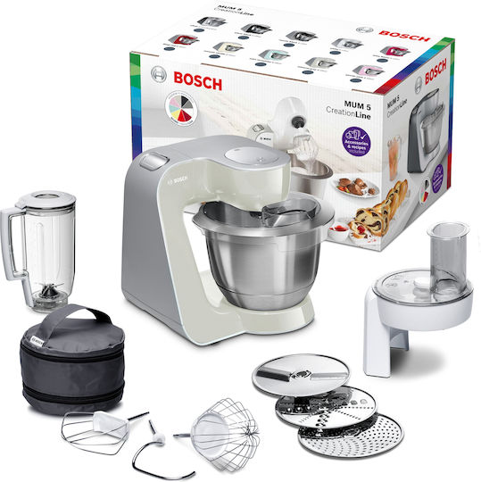 Bosch Κουζινομηχανή 1000W με Ανοξείδωτο Κάδο 3.9lt