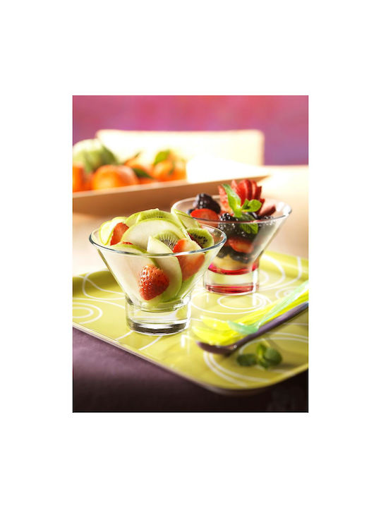 Bormioli Rocco Ice Cream Serving Bowl Round Glass Transparent 6pcs