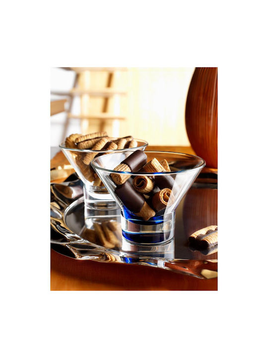 Bormioli Rocco Ice Cream Serving Bowl Round Glass Transparent 6pcs