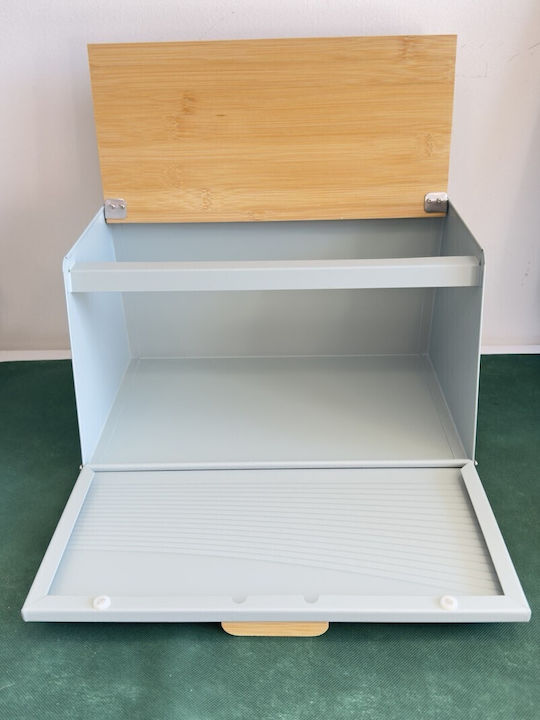 HFA Brotkasten mit Deckel Metallisch Gray 36x21.6x20.4cm
