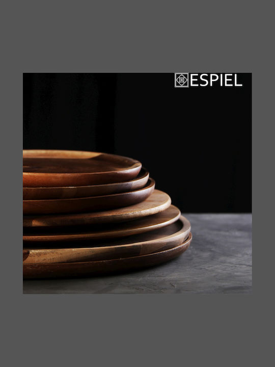 Espiel Πλατώ Σερβιρίσματος Περιστρεφόμενο Ξύλινο 35x35εκ. 2τμχ