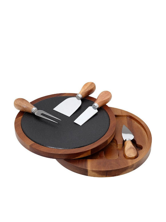 Cryspo Trio Servierplatte Drehend Hölzernes 23cm 5Stück