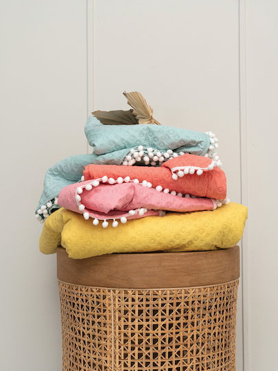 Palamaiki Juniper Set Coverlet King Size Microfiber Coral 260x240cm 3pcs