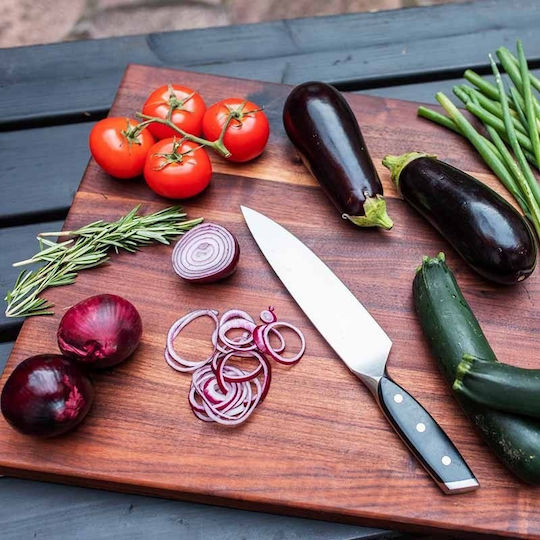 Rectangular Wooden Chopping Board for Bread Black 61x46cm