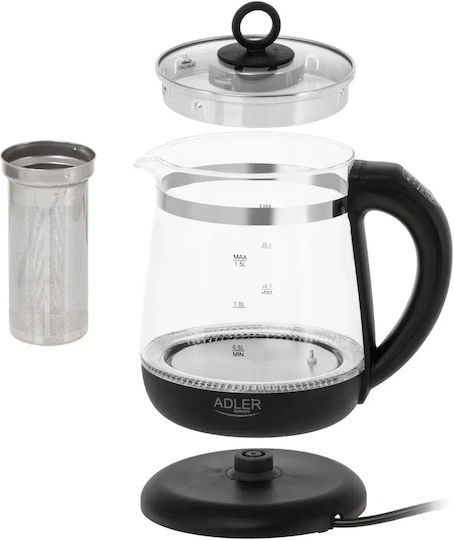 Adler Βραστήρας 1.5lt 2200W Μαύρος