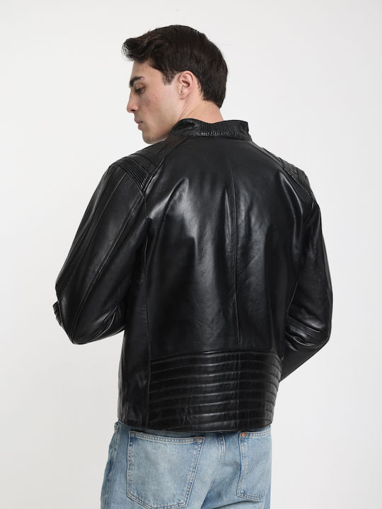 Lederjacke Jacke Biker Schwarz