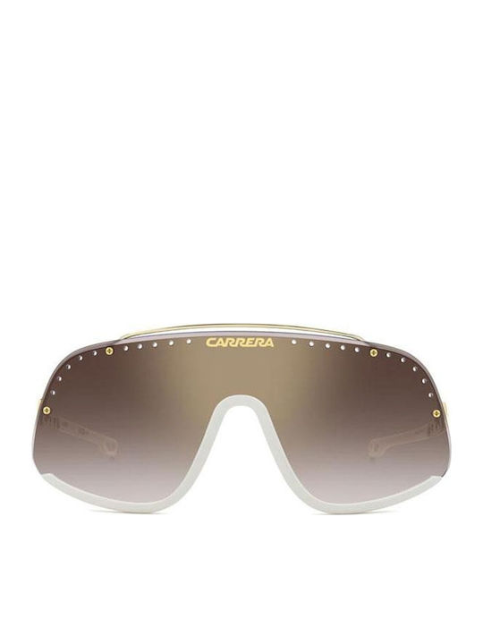 Carrera Flaglab 16 Sunglasses Χρυσά with Frame & Brown Lens