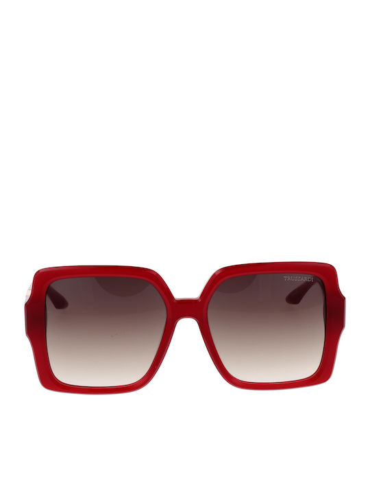 Trussardi Sunglasses Κόκκινα with Acetate Frame & Brown Lens Trussardi Sunglasses Κόκκινα with Acetate Frame & Brown Lens