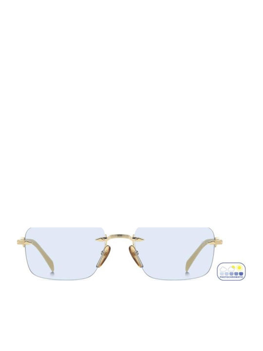 David Beckham Unisex Sunglasses with Gold Metal Frame and Gold Lens DB 1195/S IDA/QZ