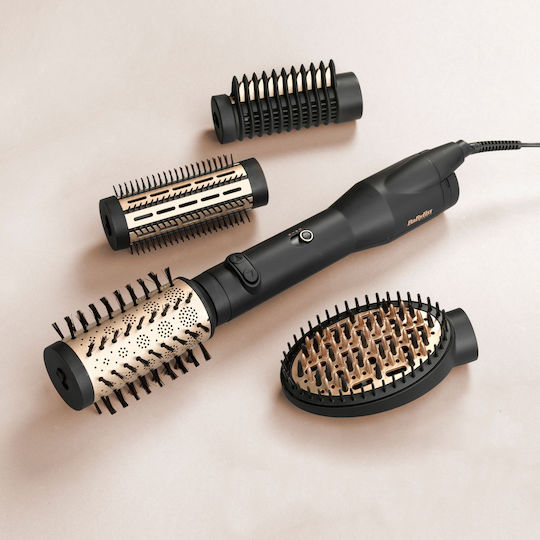 Babyliss Big Hair Luxe Κεραμική Ηλεκτρική Βούρτσα με Αέρα & Περιστρεφόμενη Κεφαλή για Ίσιωμα και Μπούκλες 650W