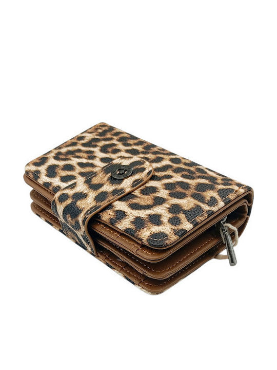 Small Women's Brown Wallet YC03039 Animal Print