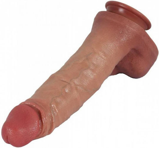 Hidden Desire Ρεαλιστικό Dildo με Όρχεις και Βεντούζα Flesh 31cm
