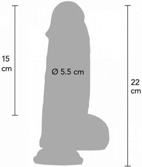 Hidden Desire Glass Dildo with Balls and Suction Cup Flesh