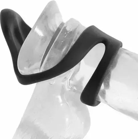 Calexotics Viceroy Perineum Dual Sling Ring 0410864 Waterproof Silicone Black