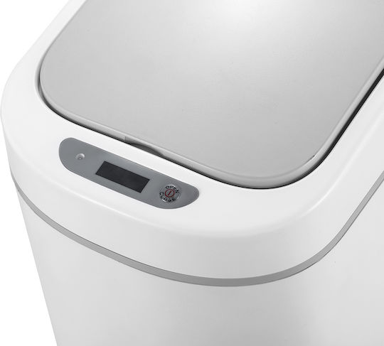 Home Use Кошче за боклук Пластмасово със сензор Бяло 7л