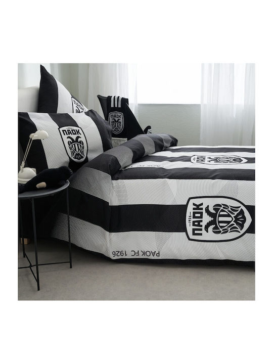 Vesta Home Σετ Παπλωματοθήκη Υπέρδιπλη με 2 Μαξιλαροθήκες 230x240cm Άσπρο Μαύρο