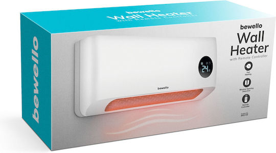 Bewello Convector Heater Wall 2000W with Electronic Thermostat 42x11cm White