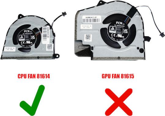 Laptop Fan Cpu Cooling Fan Dell Inspiron 16 Plus 7630 16-7630 7635 P125f P125f004 0wmxw4 Wmxw4 Fq92 Dfs5k12114262c 023.100u1.0001 B6008ashnf2200tn 4pin Code 81614