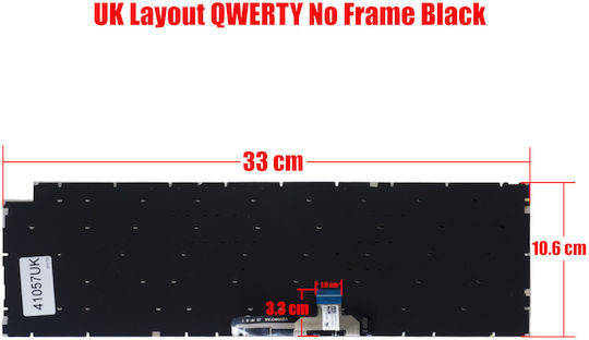 Laptop Keyboard Samsung Galaxy Book Np750xda Np755xda 750xda 755xda 750xdz 760xda 762xda 750xee Np762xda Kd6de V2054kfak1 Hq21015897000 V2054kdkijx Hf-b2 UK No Frame Black Code 41057uk