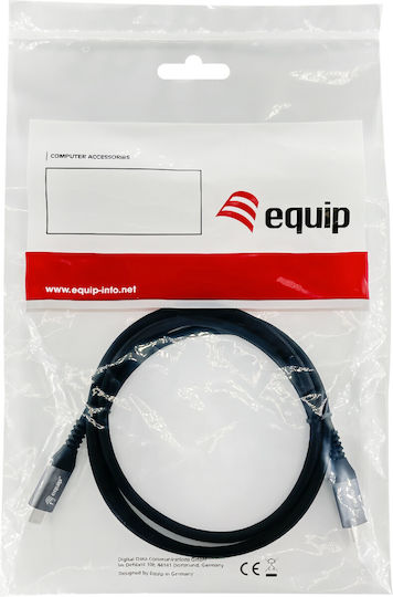 Equip USB 3.2 Video Cable USB-C Male - USB-C Female Black 1m 128371