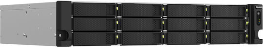 QNap TS-1264U-RP-8G NAS Rack με 12 θέσεις για HDD/SSD και 2 θύρες Ethernet