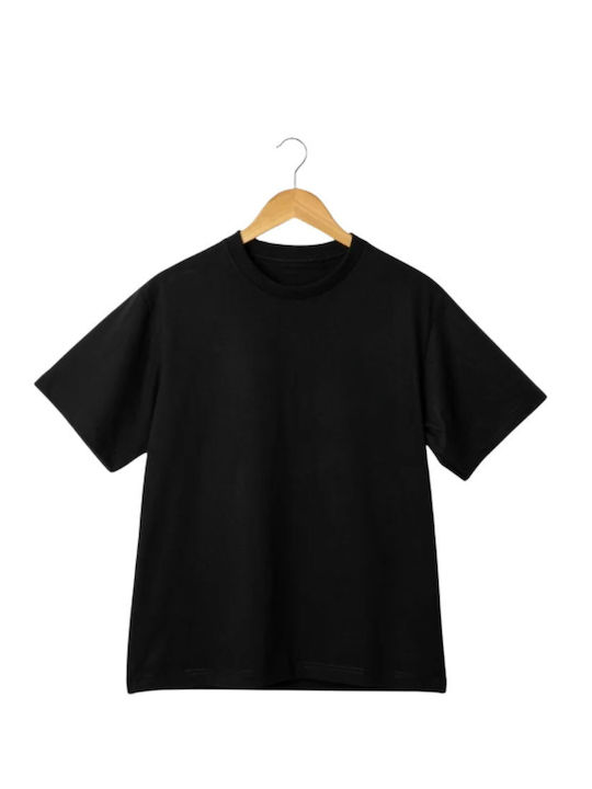 Short Sleeve Printed Oversized Blouse My Ex Is My Biggest Fan Mef296-Black