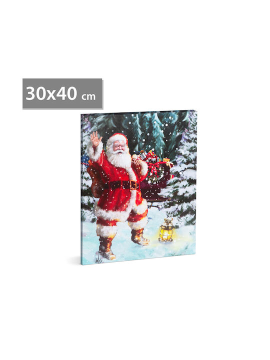 Christmas Painting Led Hanger 2 Aa Batteries 30 X 40 Cm 58465