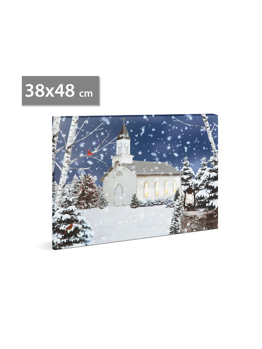 Winter Landscape LED Hanger 2 AA Batteries 38 x 48 cm 58473