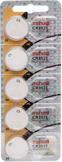 Cr 2025 Uhrenbatterien 3 V 5 Stück/Blister