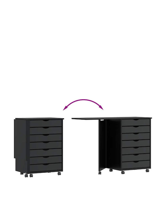 Schreibtisch Moss Holz Black 105.5x39x74.5cm