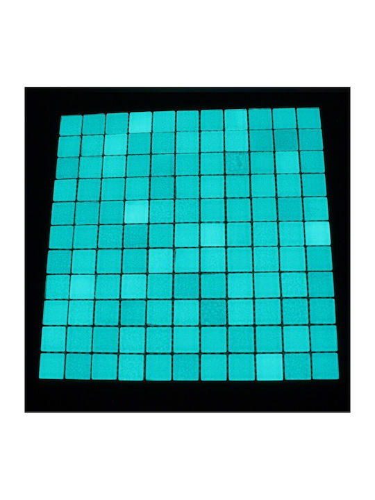 Aqua Leuchtendes Phosphoreszierendes Mosaik 30x30 cm Wandsticker & Wandgemälde Dekoration