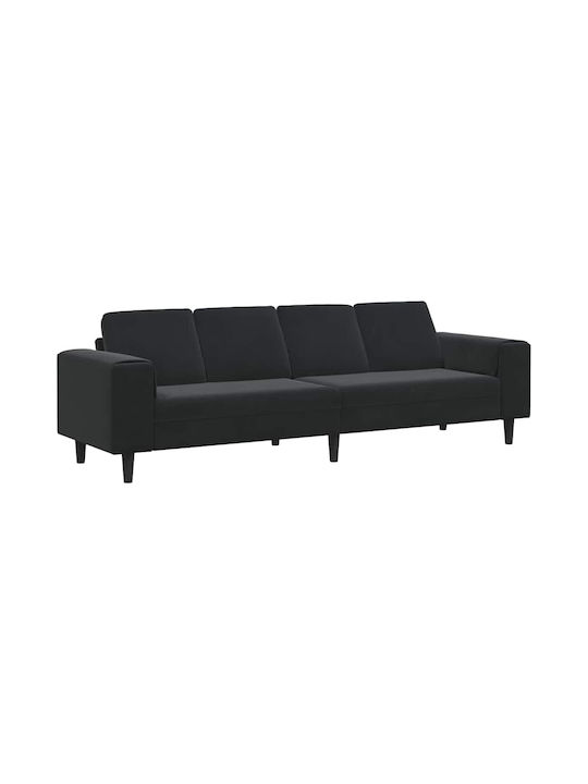 Τετραθέσιος Καναπές Μαύρο 250x77x76εκ.
