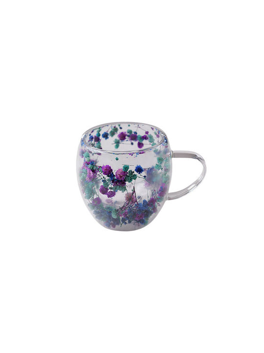 CupHup Passion Flower Κούπα Γυάλινη Διάφανη 300ml