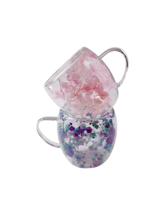 CupHup Passion Flower Κούπα Γυάλινη Διάφανη 300ml