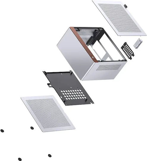 Jonsbo NV10 Mini Tower Κουτί Υπολογιστή Ασημί