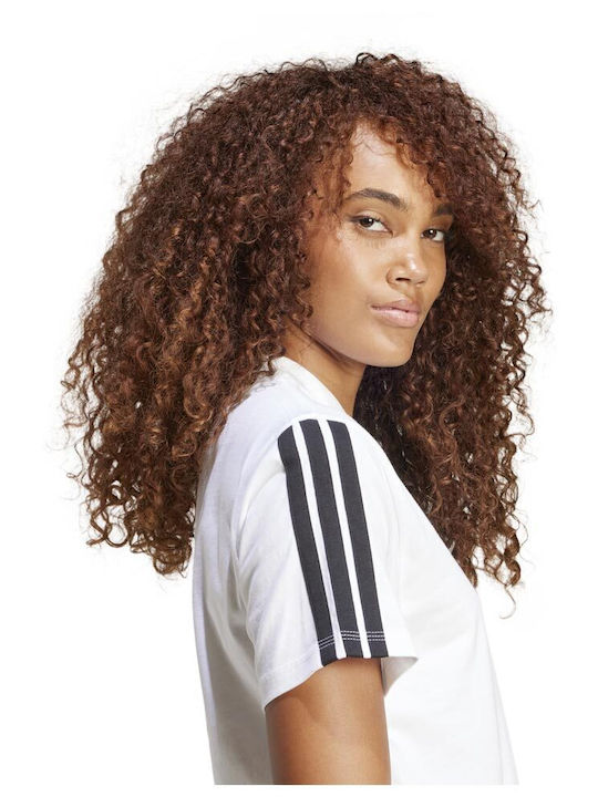 Essentials 3-Stripes Γυναικείο T-shirt Λευκό