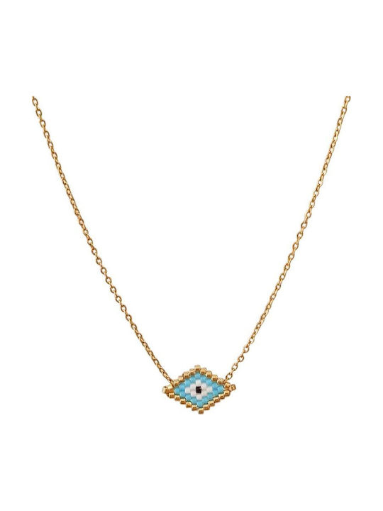 Awear Necklace Eye from Gold Plated Steel