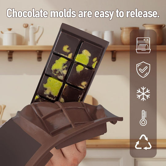 Non-stick Silicone Chocolates Baking Pan 19x22.5cm