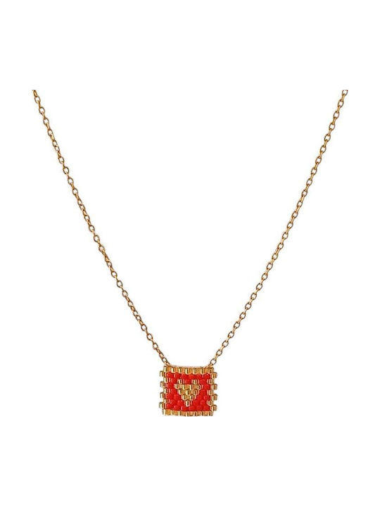 Awear Necklace with design Heart from Steel