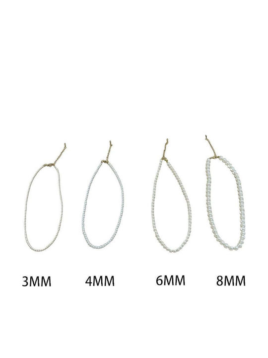 Awear Necklace from Steel with Pearls 6mm