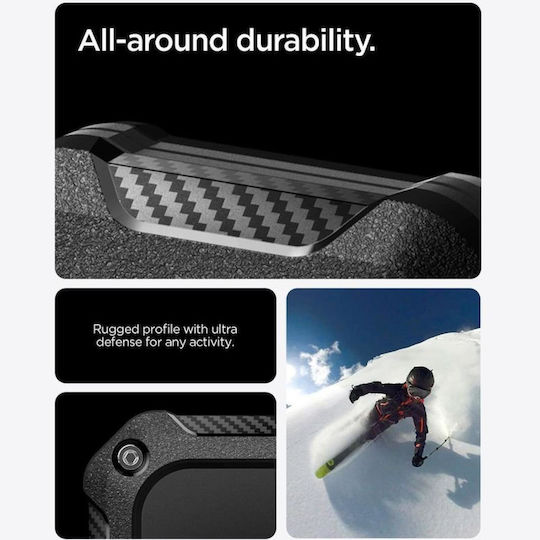 Spigen Tough Armor Калъф Силикон за AirTag в Черен цвят