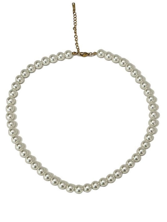 Awear Necklace from Steel with Pearls 8mm