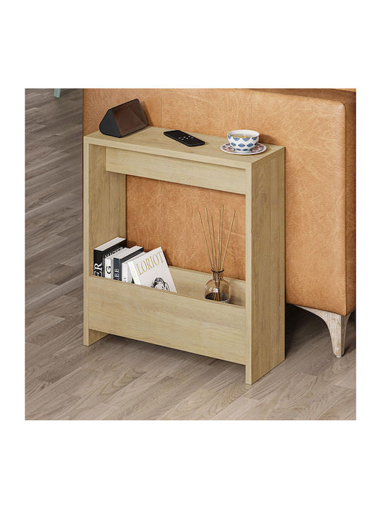 Rectangular Side Coffee Table Simpi Wooden Sapphire Oak W55xL20xH60cm