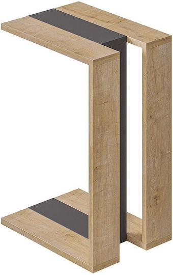 Rectangular Side Table Muju Wooden Anthracite L30xW40xH57cm
