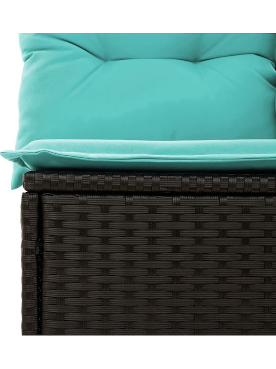 Outdoor Sofa Rattan with Cushions 55x55x69cm