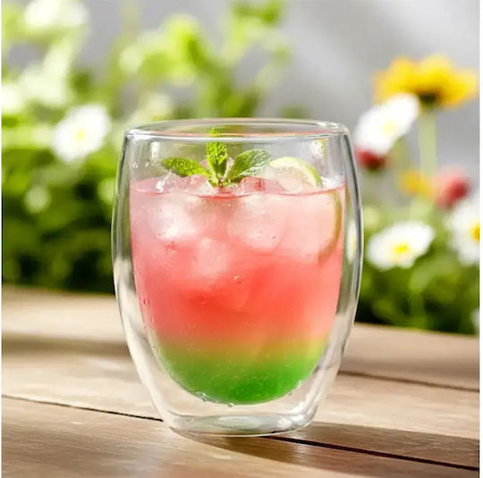 Vilde Set of Cups Cappuccino Glass Transparent 370ml 2pcs