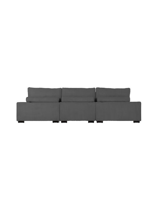 Cranfield Colțar Canapea cu Colțul stâng Gray Striped 313x169x80cm.